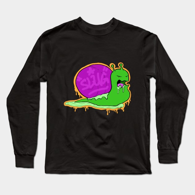 Graffiti Slug Long Sleeve T-Shirt by DistilledOasis